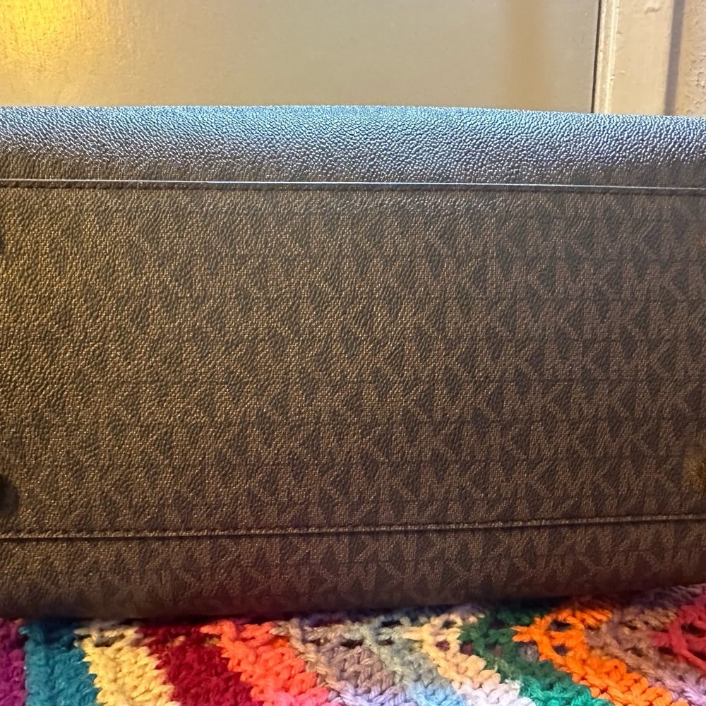 Michael Kors Brown Signature Satchel Handbag - Picture 5 of 7